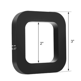 CZC AUTO Paquete de 4 almohadillas para orejas silenciadoras receptoras de enganche de 2 pulgadas para soportes de bola ajustables para reducir el sonajero y quitar el ruido, proporcionar amortiguación entre receptores y enganches de remolque, color negr