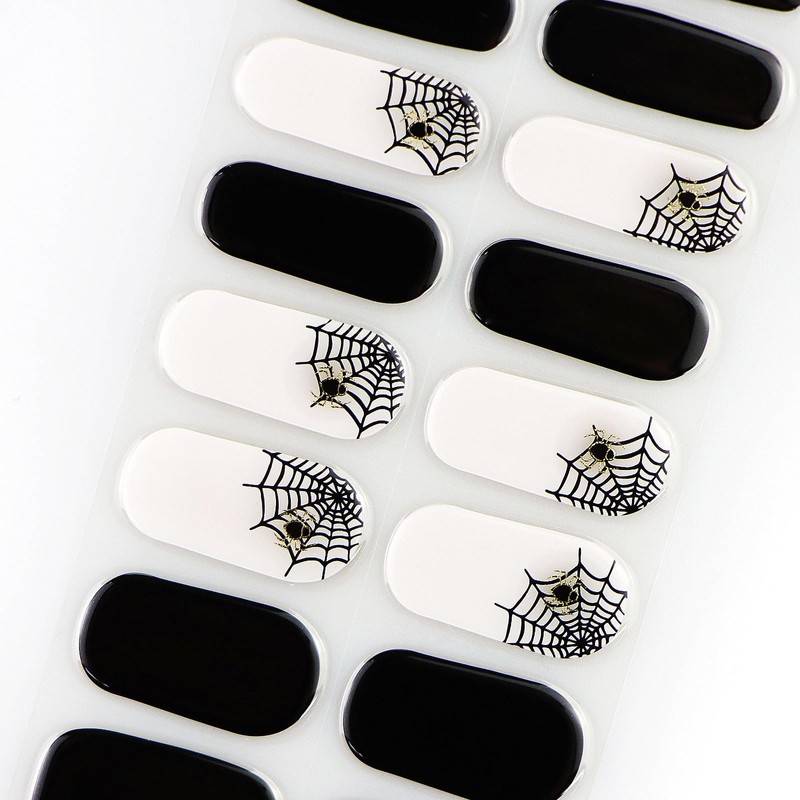Semi Cured Gel Strips Nail Art Sticker Wrap Halloween