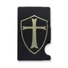 Templar Shield Engraved Metal RFID Blocking Tactical Minimalist Wallet w/Money