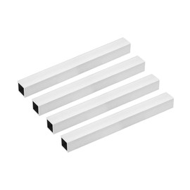 sourcing map 4 pieces aluminium square tubes, 20 x 20 mm, aluminium rectangular tubes, aluminium profile tubes, 2 mm wall thickness, aluminium pipe, square tube, aluminium straight tube, 200 mm length