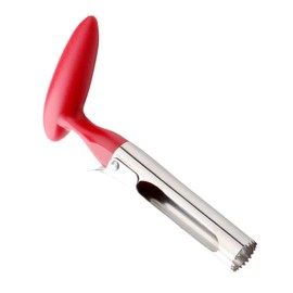 Mikinona 1pc Apple Corer Mango Slicer Opener Pineapple Remover Tomato Corer Fruit and Vegetable Corer Apple Core Remover Fruits Corer Kitchen Tool Dispenser Scrubber Abs Red