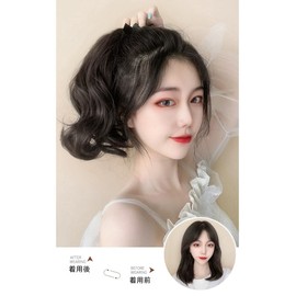 Women's Ponytail Wig Natural Clip On Long Straight Hair Extensions Point Wig (21.7 inches (55 cm), Dark Brown)