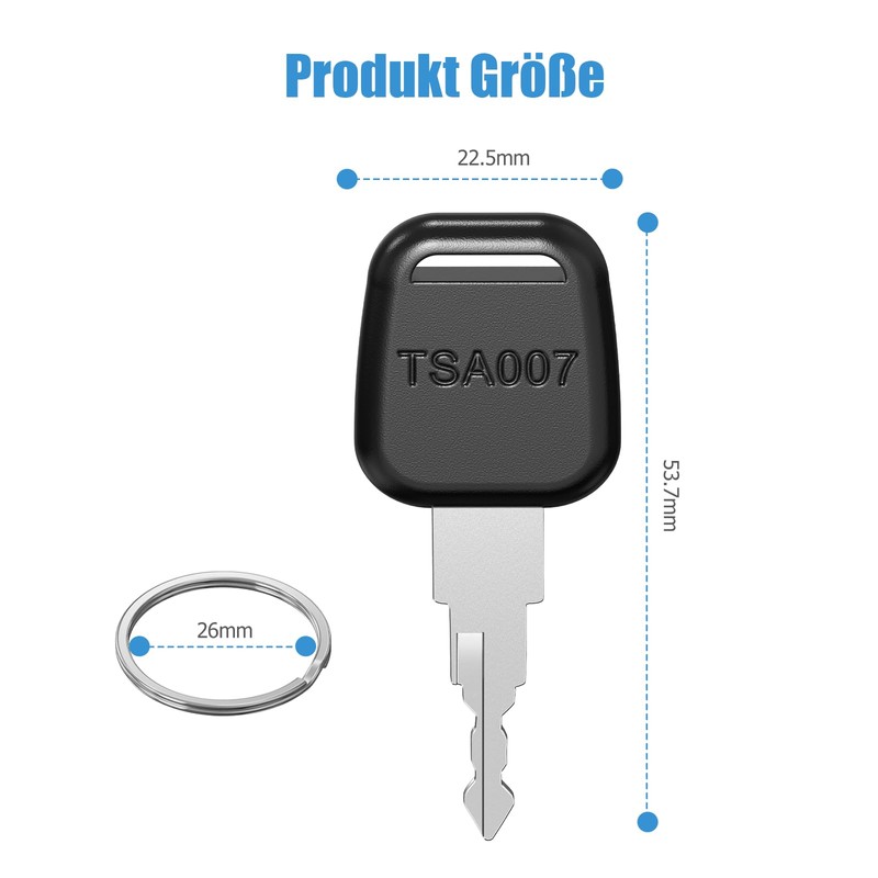 Ancable TSA Key 007, Pack of 2 TSA007 Keys, Multifunctional