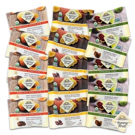 ORGANIC Dried Fruit Assortment - Sunny Fruit Dates, Figs & Apricots (3 Bags) - (5) 1.76oz Portion Packs per Bag - NO Added Sugars, Sulfurs or Preservatives | NON-GMO, VEGAN & HALAL