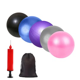 JUFANGFIN 6-Inch Pilates Exercise Ball for Yoga, Barre, Fitness & Physical Therapy Mini Squishy Balance Ball for Home Workouts Includes Pump for Easy Inflation(5PCS)