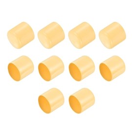 QUARKZMAN 10 Stück Gummikappen 43 mm ID Gummi Endkappen Verschlusskappe Vinyl Runde Endkappe Abdeckung Vinylabdeckung Schraubengewinde Schutzkappen, Beige