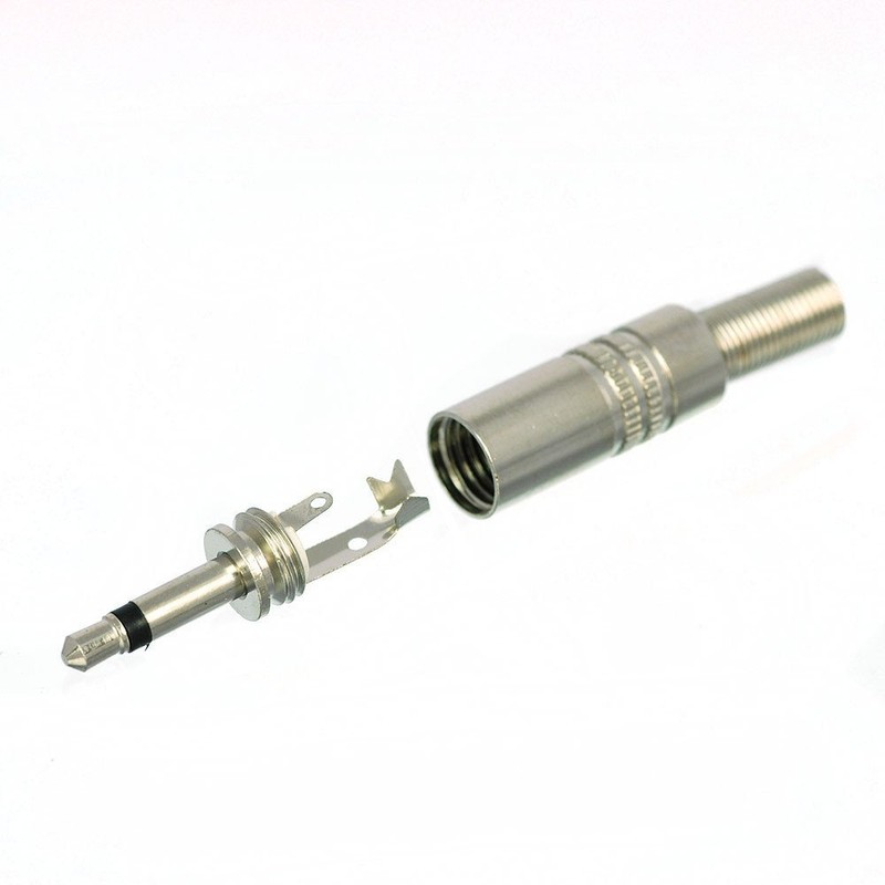 Cess 3.5mm Mono Male Plug Jack Adapter Cables Connectors (10