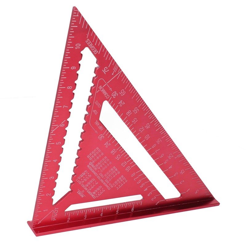 Woodworking Triangle Aluminum Alloy Red Corrosion Resistance Clear Scale Carpentry