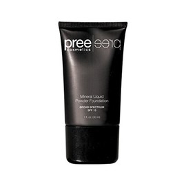 Mineral Liquid Powder Foundation SPF 15 by Pree Cosmetics, oil free liquid to powder foundation makeup (Vanilla Cream)