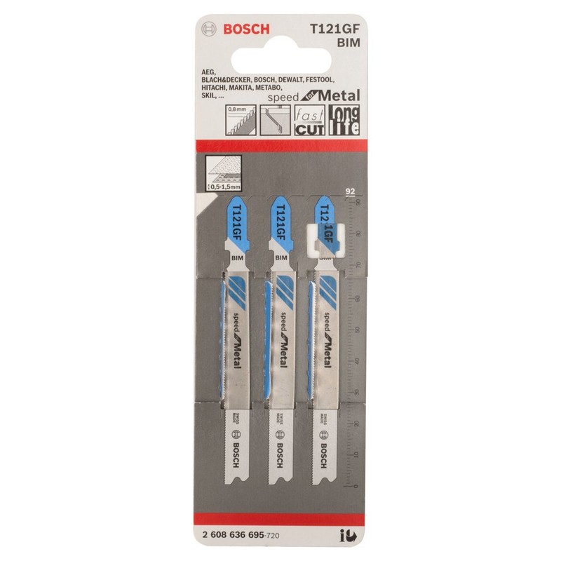 BOSCH (Bosch) metalwork for the jigsaw blade 3 pcs [T-121GF