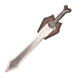 ARONDIGHT - 23.6 Inch Battle of Five Armies Dwarfs 1:1 Metal Sword Cosplay Prop Weapon Uncut - with Display Plate