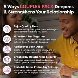 TALKING POINT CARDS Deepen Your Connection with 200 Fun & Engaging Conversation Cards for Couples - Build Intimacy, Strengthen Your Bond & Reignite Romance – Perfect Adult Card Game for Date Nights