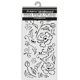 Stamperia - Thick Stencils for Scrapbooks, Albums, Cards, Bullet Journals, and More, Flexible Material, Easy to Clean, Perfect for Hobbies, Crafts, and Gifting (Old Lace - Flowers)