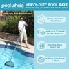 POOLWHALE Pool Skimmer Net Rake, Aluminum Frame Deep Nylon Net,