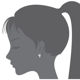 925 Sterling Silver Rhodium Plated Monkey Cubic Zirconia Screwback Baby Girls Earrings