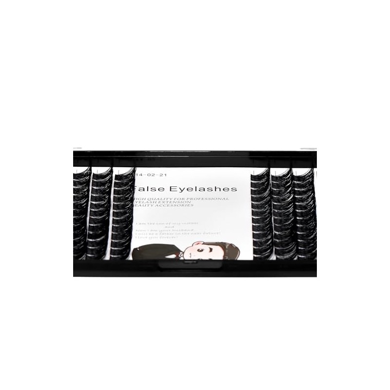 Bodermincer Pestañas postizas de volumen, 84 unidades, rizo D, anchas,