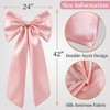 Coquette Large Satin Bow, 24 x 42 Inches, Giant Pink