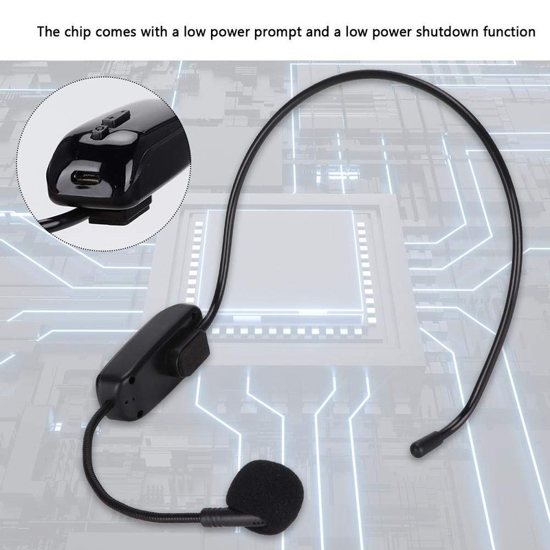 Pomya Auriculares con micrófono inalámbrico Bluetooth, UHF Micrófonos inalámbricos con