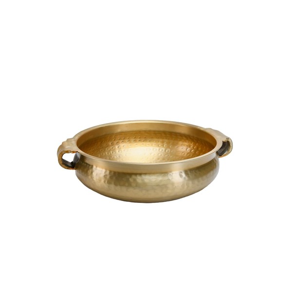 Serene Spaces Living Gold Handi Bowl - Hammered Texture, Decor