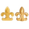 Creative Co-Op Decorative Fleur de Lis Resin Bookends, Gold