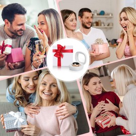 YULUCKGO Smart Ring Health Tracker for Men and Women - Heart Rate Blood Oxygen Sleep Monitor Pedometer IP68 No Subscription Fee (Silver, 11#)