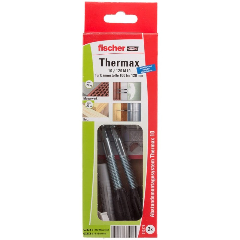 Fischer 512173 10/120 M10 B"Thermax" Offset Mounting System - Multi-Colour