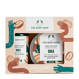 The Body Shop Shea Treats Gift Set, Shower Cream 60ml, Body Butter 50ml, Nourishing Body Care Duo for Dry Skin, Gentle Cleanser, 96hr Moisture, Softening, Vegan Skincare Gift
