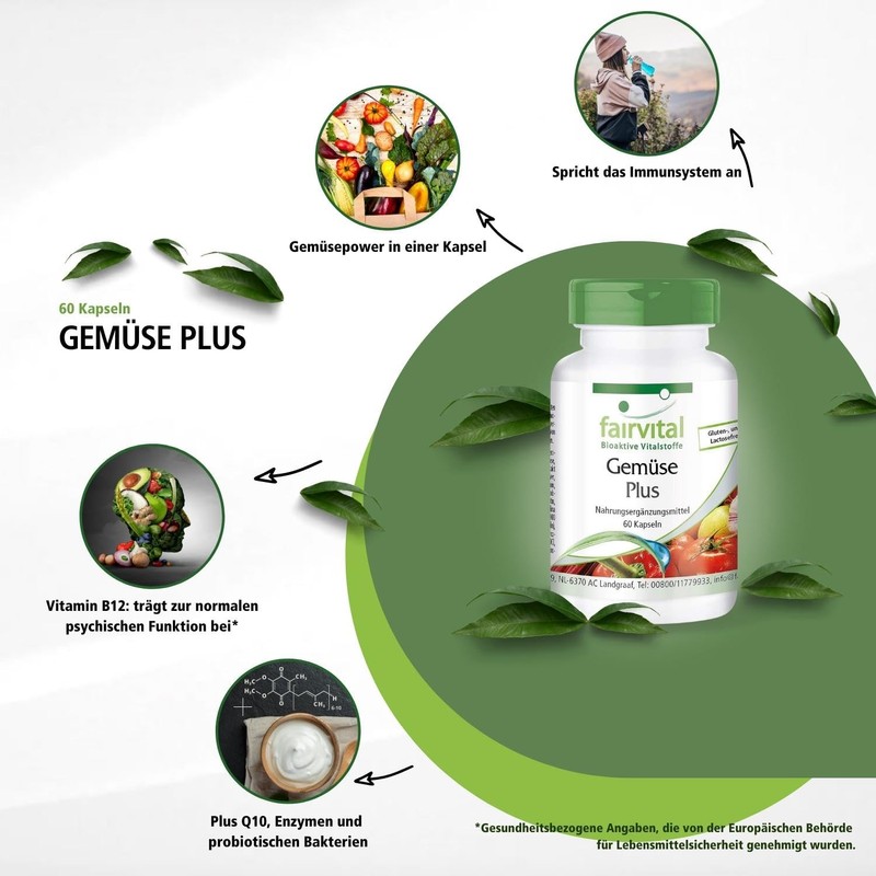 Fairvital Vegetable Plus – High Dose – 60 Capsules –