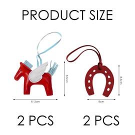 2 Horse Pendants and 2 Horse Hoof Pendants, Creative and Cute Pendants, Packaging Accessories, Women's Accessories.