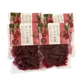 Boiled Beets Produced in Kumamoto Prefecture, 7.1 oz (200 g), Set of 4 Bags
