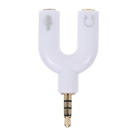 Operitacx Audio Konverter Kopfhörer Splitter U Form Headset Weizenadapter Audio Adapter Weiß
