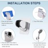 Peirnum Shower Head Holder, Strong Adhesive and Waterproof Holder Silver