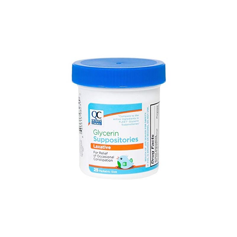 Quality Choice Pediatric Glycerin Suppositories Laxative Relief 25 Ct Each
