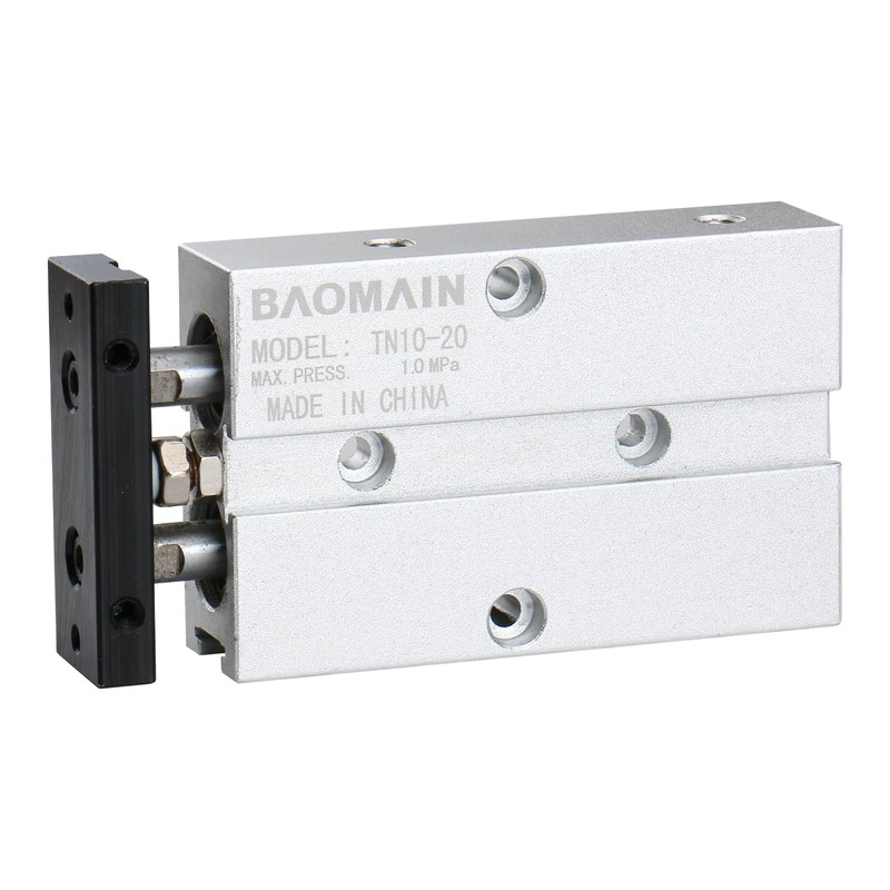 Baomain TN10x20 Double Rod Pneumatic Air Cylinder,0.39 inch(10 mm),Stroke 0.79