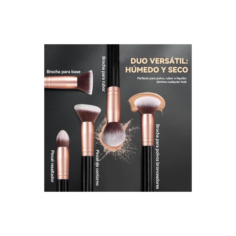 13 Piezas Set De Brochas De Maquillaje Profesional Para Ojos