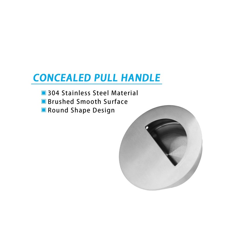 TTZEZE 2 Pack Closet Door Finger Pulls, Hidden Concealed Recessed