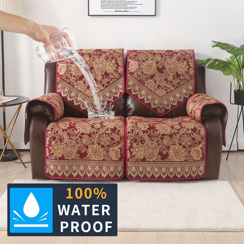 LUFEIJIASHI Waterproof Recliner Sofa Covers Non-Slip Recliner Couch Covers for