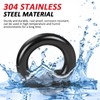 AROMUJOY Pack of 5 Ring Nuts M8, 304 Stainless Steel