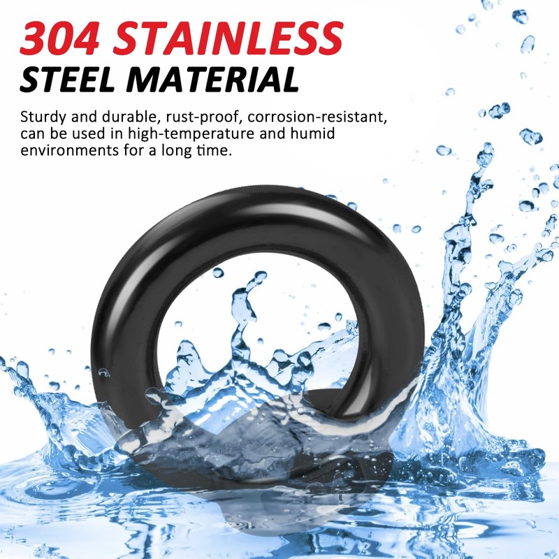 AROMUJOY Pack of 5 Ring Nuts M8, 304 Stainless Steel