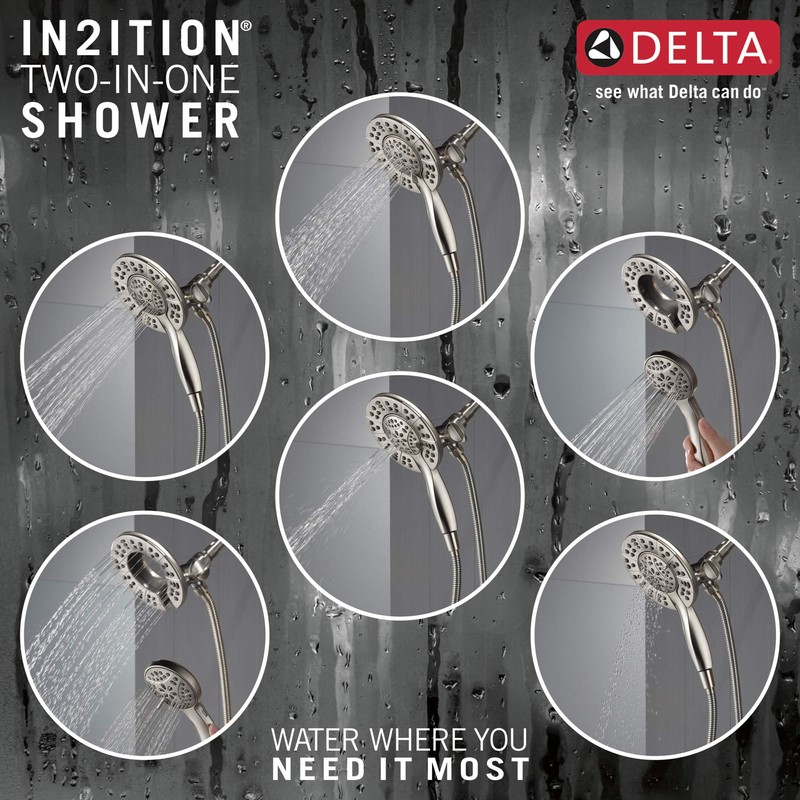 Delta Arvo 14 Series Brushed Nickel Shower Faucet Set with