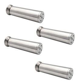 Set of 4 Adjustable Furniture Legs, NUZAMAS 50x250mm Stainless Steel Legs for TV Stand with Cabinet Coffee Table Support Foot for Furniture Sofa Support Legs for Bathroom Cabinets