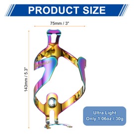 sourcing map Bike Water Bottle Holder Lightweight Alloy Universal Bicycle Bottle Cages Cycling Cup Holder with Screws for MTB Mountain Road Gravel, Multicolor