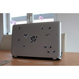 Bullet Holes Sticker Set, Bullet Holes and Scratches as Car Sticker, for Scooter, Moped, Motorcycle, Helmet, Laptop, Smartphone, Black, Grey, kfz004
