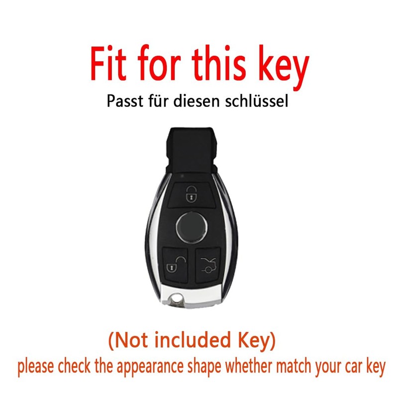 HIBEYO Smart Car Key Case Fits Mercedes Protective Key Case