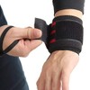 Schiek Wrist Wrap, 24 Inches, Free Weight Training Use, red