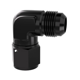 APIELE 12AN Female to AN12 Male Flared Black Aluminium 90 Degree Swivel Fitting Adapters (YZGM-12AN-90)