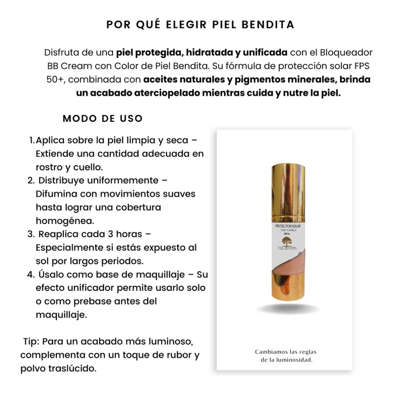 Maquillaje Vegano Líquido 30 Ml Natural Orgánico Con Fps 50