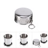 Oumefar S/M/L Stainless Steel Folding Cup, Key Ring, Retractable Telescopic