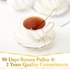 FUNLIO DUJUST Porcelain Tea Cup & Saucer Set, Luxury British