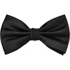 Branduce Black Bow Tie for Men Pre-tied Adjustable Silk Blend